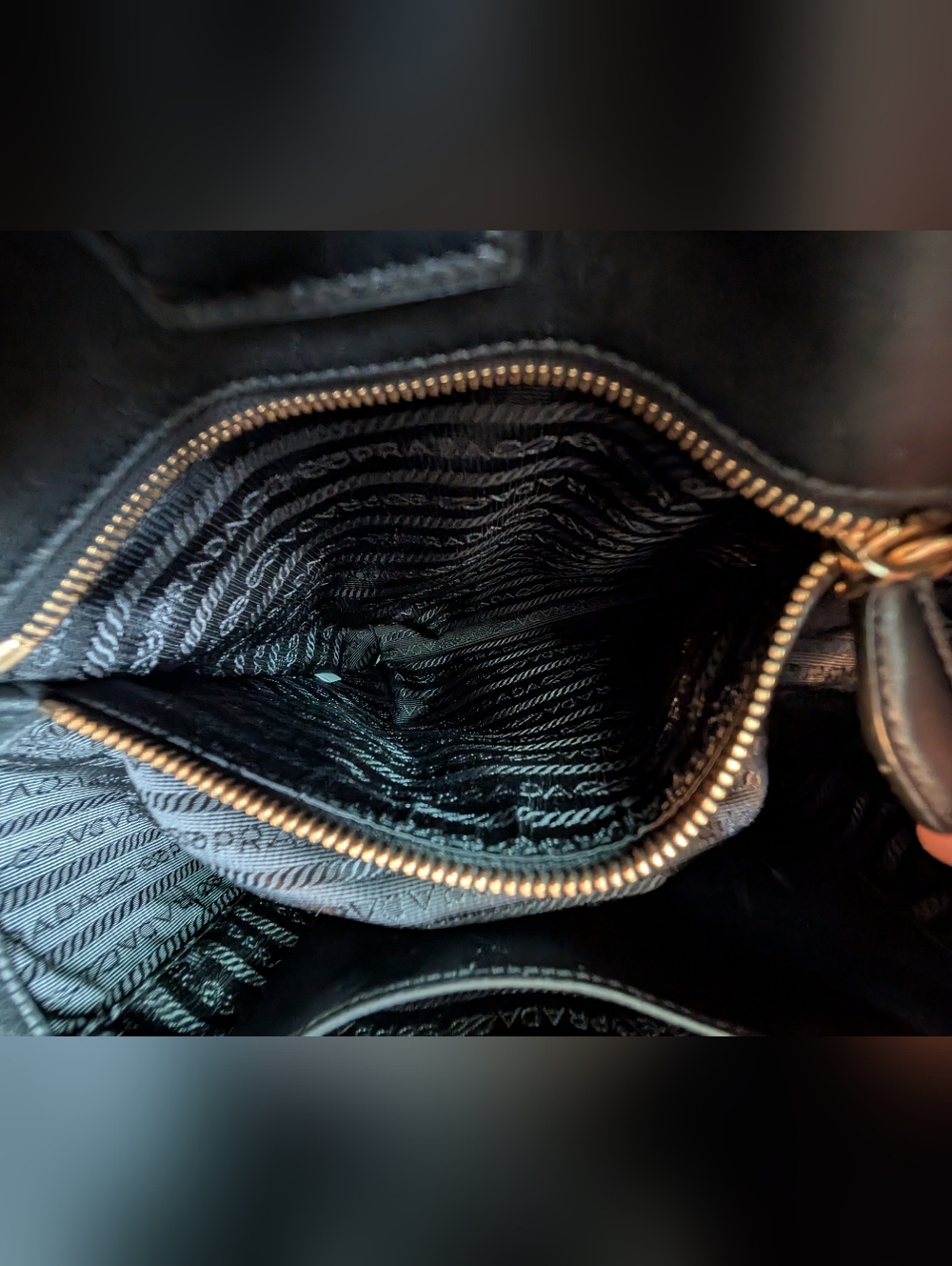 Prada Saffiano Leather Grey/Black Top Handle Tote Rehab Project Bag! - Picture 8 of 16